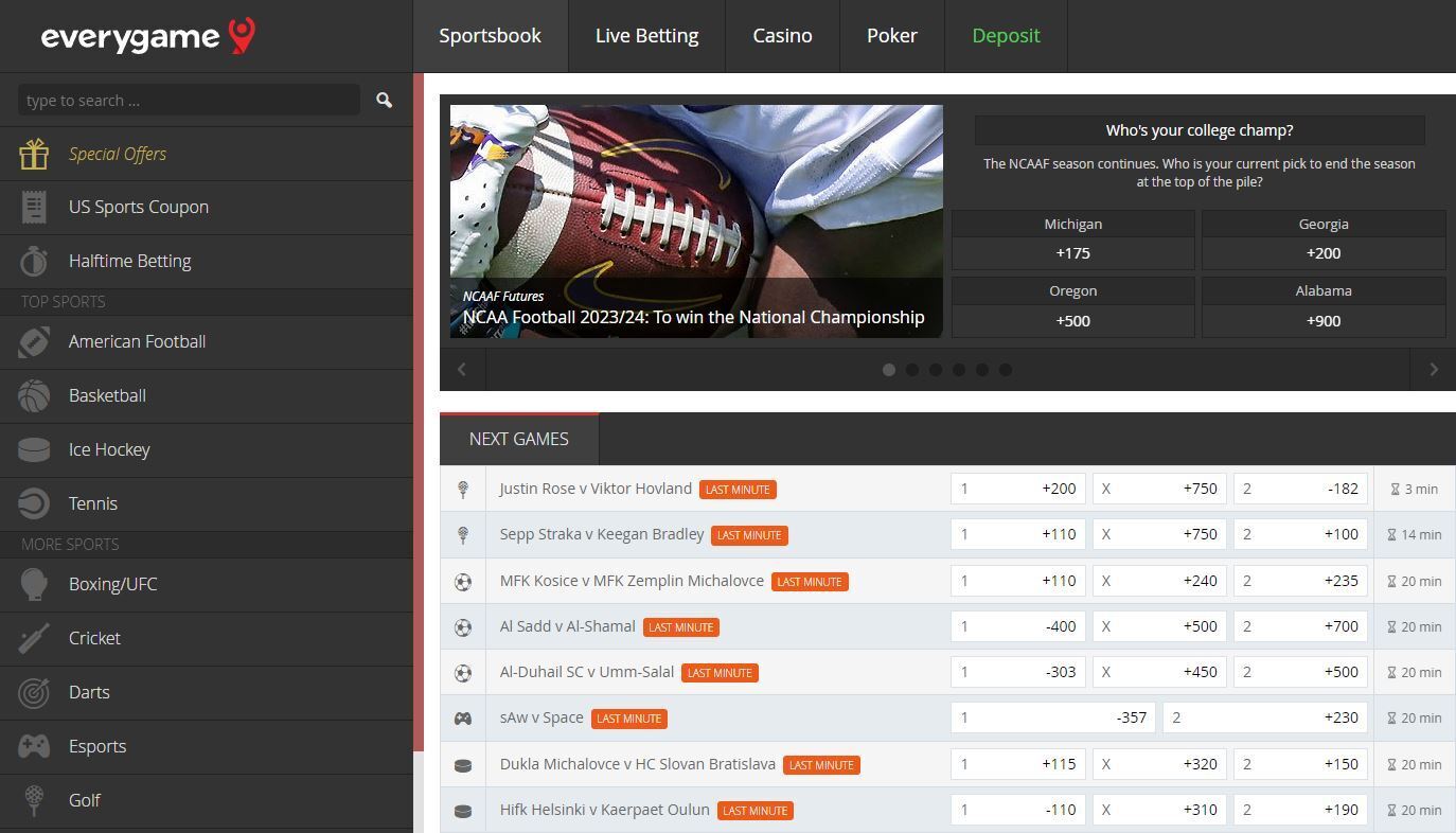 Everygame screenshot